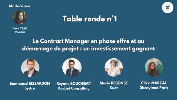 VIDEO - Les Tables Rondes de l'ICM | Le Contract Manager en phase offre et au démarrage du projet : un investissement gagnant