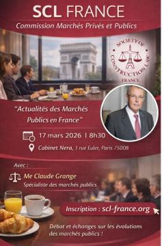 SCL France - Actualités des Marchés Publics en France - 17 mars de 8h30 à 10h